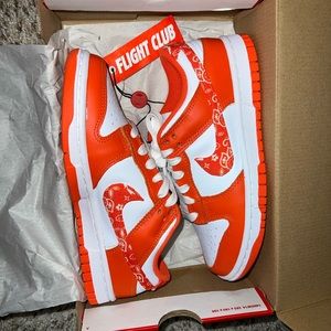Orange paisley Nike dunks